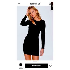 forever 21 Black knit cut out dress size medium